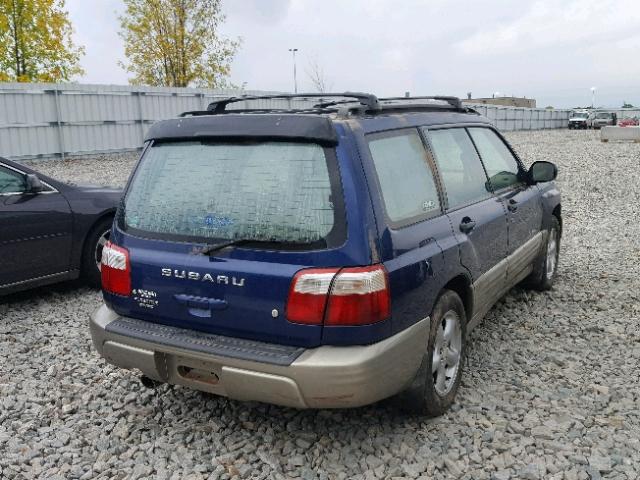 JF1SF65511H742947 - 2001 SUBARU FORESTER S BLUE photo 4