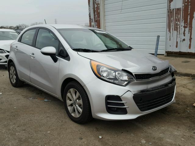 KNADN5A36G6633390 - 2016 KIA RIO EX SILVER photo 1