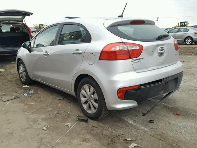 KNADN5A36G6633390 - 2016 KIA RIO EX SILVER photo 3