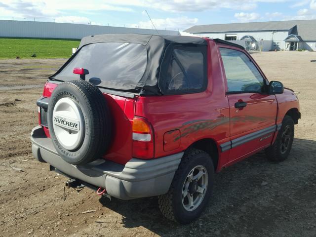 2CNBJ18C3Y6916244 - 2000 CHEVROLET TRACKER RED photo 4