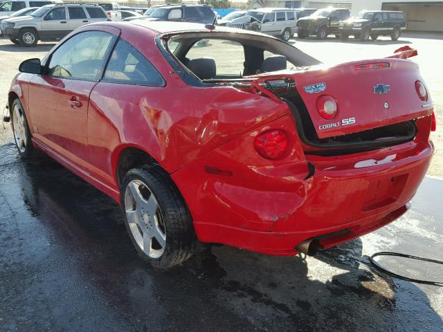 1G1AP14P277135181 - 2007 CHEVROLET COBALT SS RED photo 3