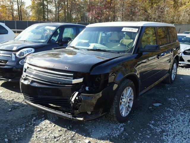 2FMHK6C86EBD10947 - 2014 FORD FLEX SEL BLACK photo 2