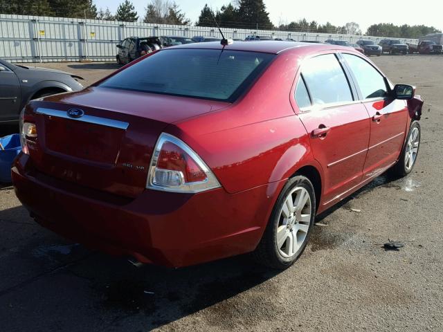 3FAHP08149R196216 - 2009 FORD FUSION SEL RED photo 4