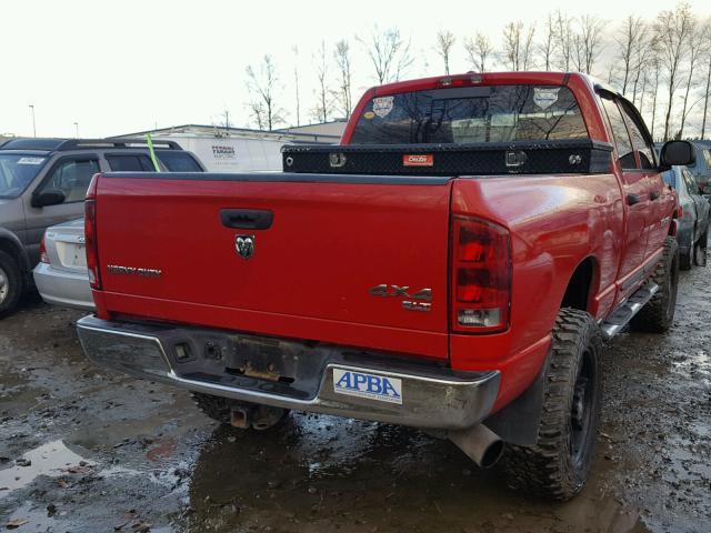 1D7KS28C56J127381 - 2006 DODGE RAM 2500 S RED photo 4