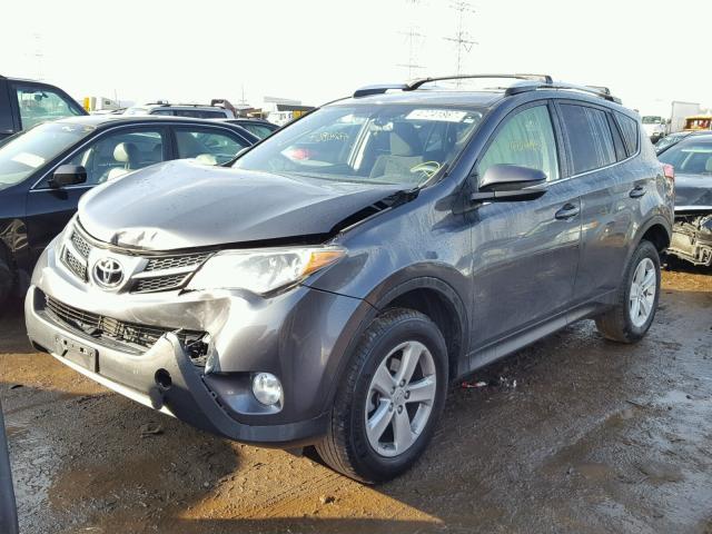 JTMRFREVXDD038459 - 2013 TOYOTA RAV4 XLE GRAY photo 2