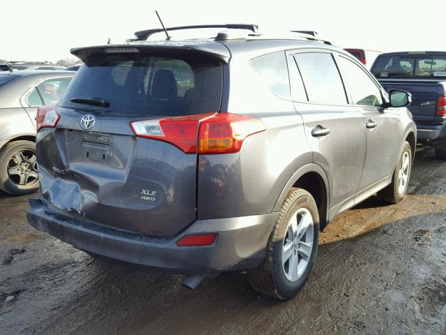 JTMRFREVXDD038459 - 2013 TOYOTA RAV4 XLE GRAY photo 4