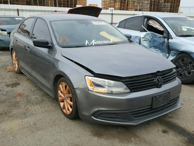 3VW1K7AJ1CM347608 - 2012 VOLKSWAGEN JETTA BASE CHARCOAL photo 1