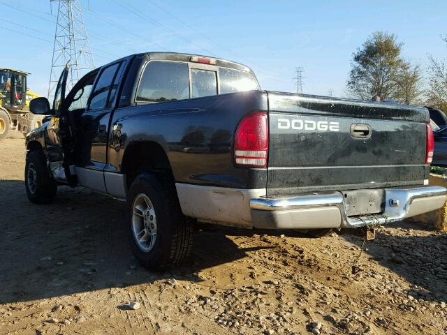 1B7GL2AN5YS608012 - 2000 DODGE DAKOTA QUA BLACK photo 3