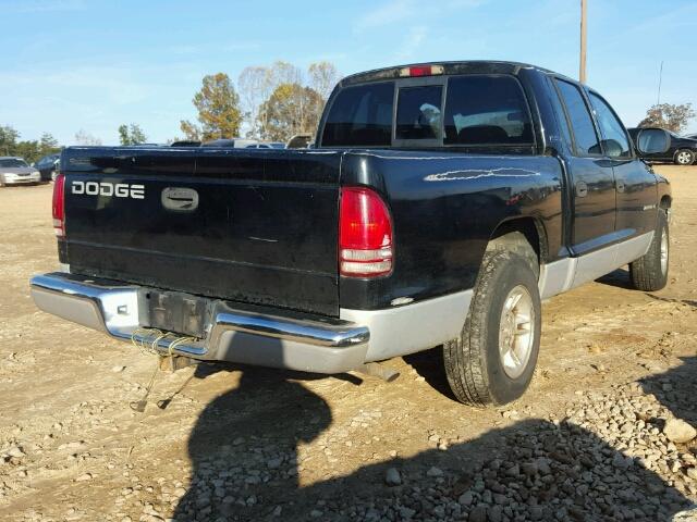 1B7GL2AN5YS608012 - 2000 DODGE DAKOTA QUA BLACK photo 4