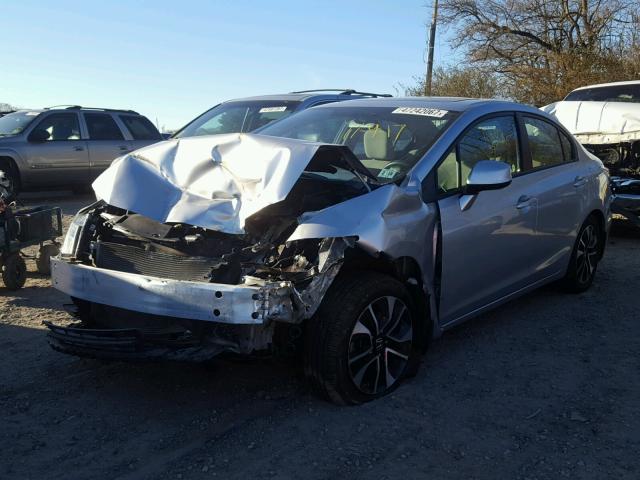 19XFB2F88DE230489 - 2013 HONDA CIVIC EX ვერცხლისფერი ფოტო 2