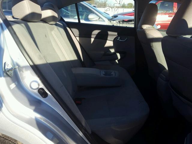 19XFB2F88DE230489 - 2013 HONDA CIVIC EX ვერცხლისფერი ფოტო 6