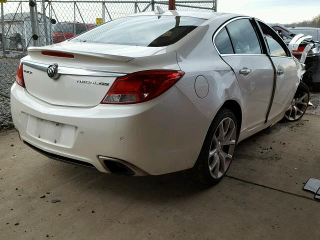 2G4GV5GV1C9164247 - 2012 BUICK REGAL GS WHITE photo 4