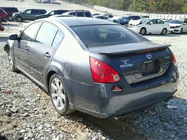 1N4BA41E28C826369 - 2008 NISSAN MAXIMA SE GRAY photo 3