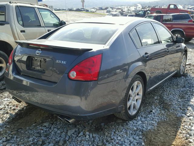 1N4BA41E28C826369 - 2008 NISSAN MAXIMA SE GRAY photo 4