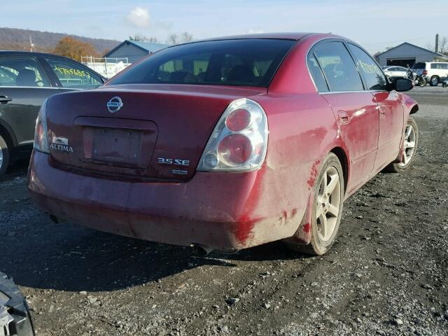 1N4BL11DX6N306308 - 2006 NISSAN ALTIMA SE MAROON photo 4