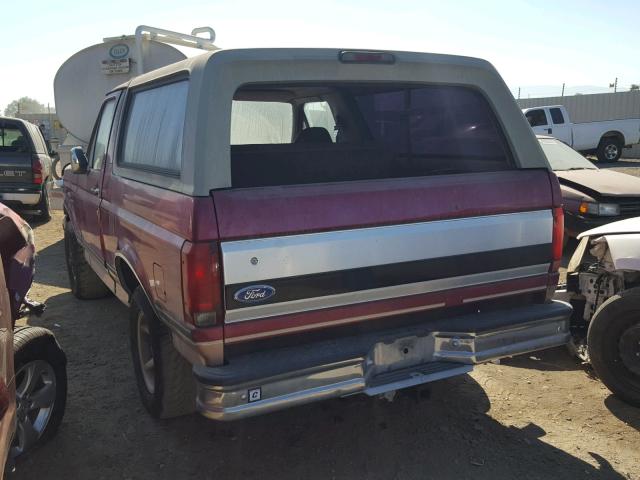 1FMEU15HXRLB25383 - 1994 FORD BRONCO U10 RED photo 3