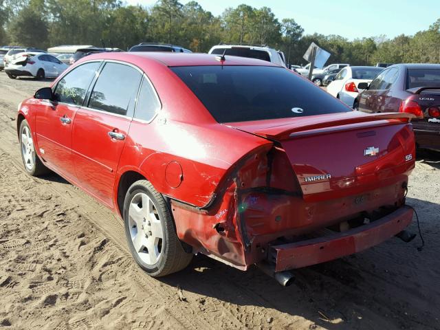 2G1WD58C789107308 - 2008 CHEVROLET IMPALA SUP RED photo 3