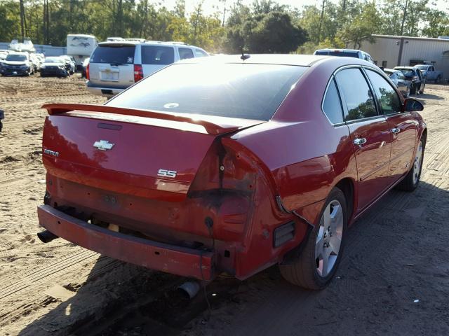 2G1WD58C789107308 - 2008 CHEVROLET IMPALA SUP RED photo 4