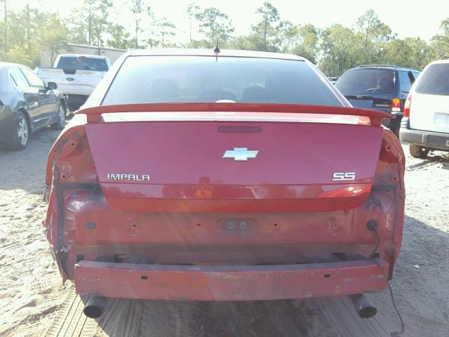 2G1WD58C789107308 - 2008 CHEVROLET IMPALA SUP RED photo 9