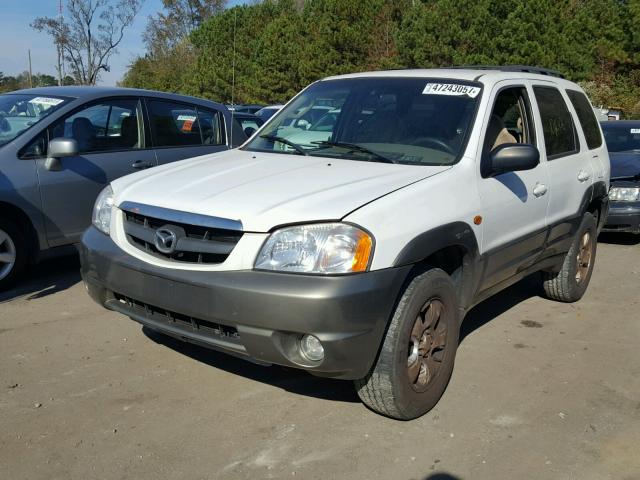 4F2YU08101KM02191 - 2001 MAZDA TRIBUTE LX WHITE photo 2