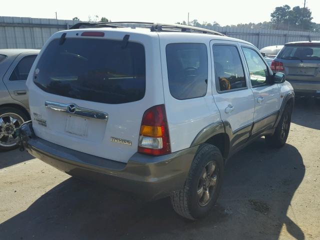 4F2YU08101KM02191 - 2001 MAZDA TRIBUTE LX WHITE photo 4