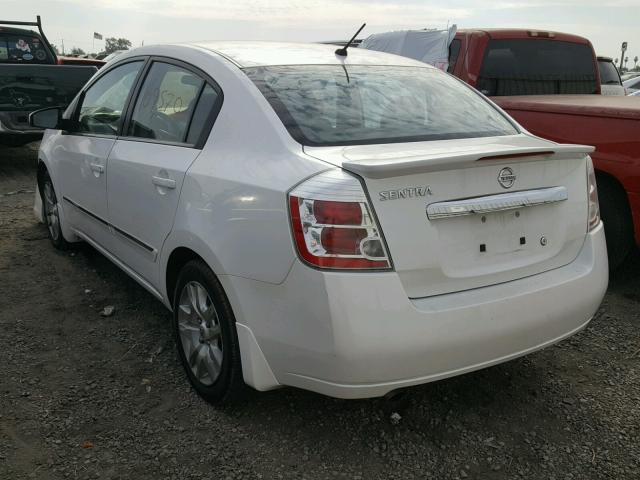 3N1AB6APXCL752926 - 2012 NISSAN SENTRA 2.0 WHITE photo 3