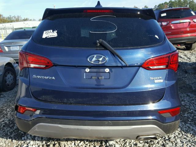 5XYZTDLB1HG452998 - 2017 HYUNDAI SANTA FE S BLUE photo 9