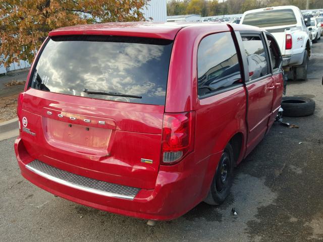 2C4RDGCG3DR522209 - 2013 DODGE GRAND CARA RED photo 4