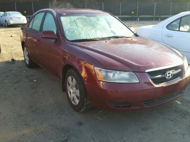 5NPET46C67H211240 - 2007 HYUNDAI SONATA GLS BURGUNDY photo 1