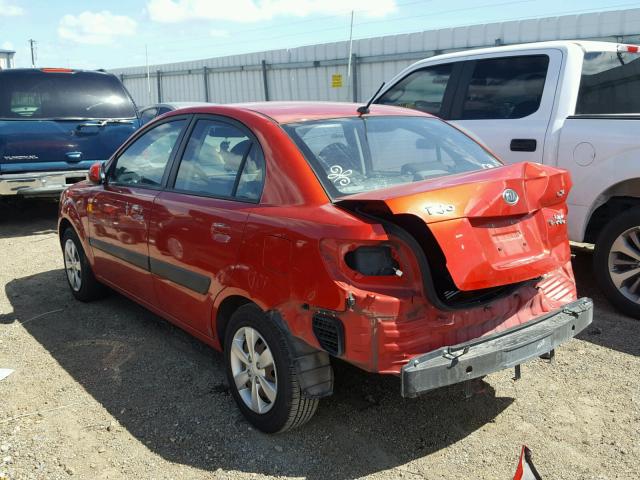 KNADE123986412861 - 2008 KIA RIO BASE RED photo 3