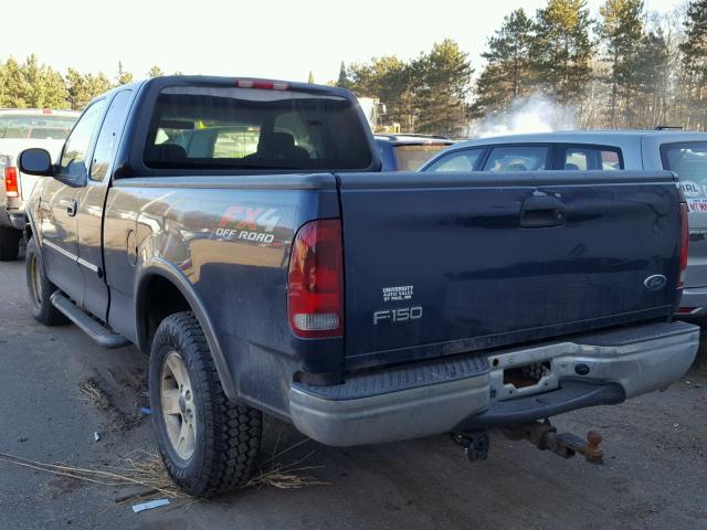 1FTRX18L12NA22506 - 2002 FORD F150 BLUE photo 3