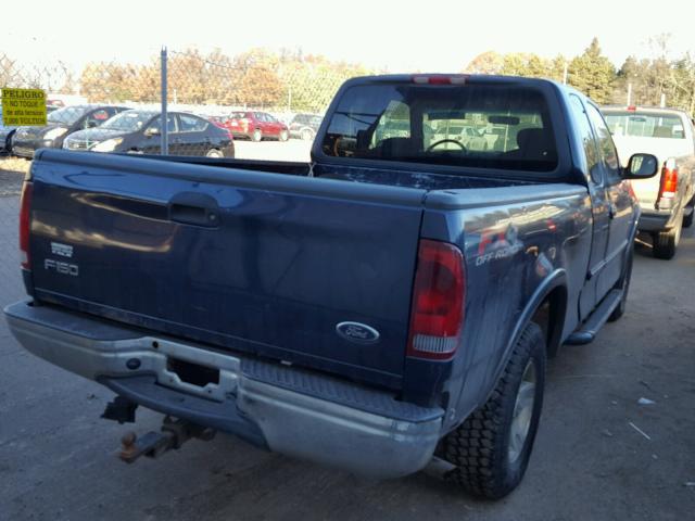 1FTRX18L12NA22506 - 2002 FORD F150 BLUE photo 4