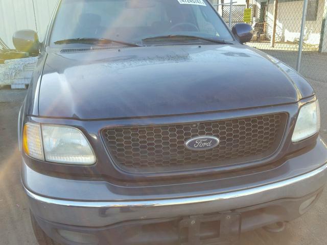 1FTRX18L12NA22506 - 2002 FORD F150 BLUE photo 9