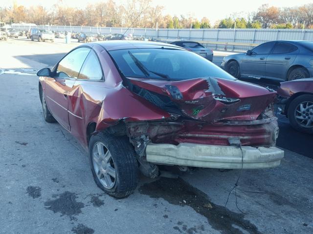 1ZWFT61L425618725 - 2002 MERCURY COUGAR V6 RED photo 3