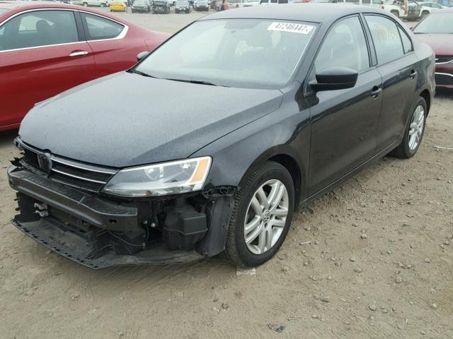 3VW2K7AJ0FM244138 - 2015 VOLKSWAGEN JETTA BASE BLACK photo 2