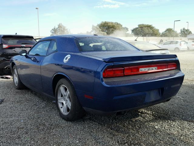 2B3LJ54T39H510896 - 2009 DODGE CHALLENGER BLUE photo 3