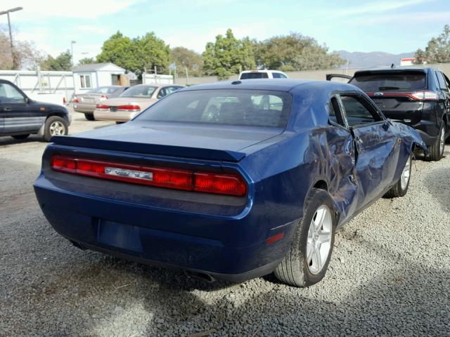 2B3LJ54T39H510896 - 2009 DODGE CHALLENGER BLUE photo 4