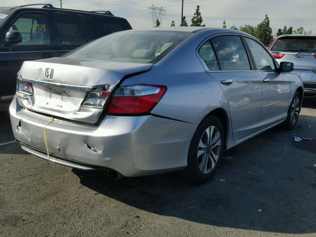 1HGCR2F32DA200895 - 2013 HONDA ACCORD LX SILVER photo 4