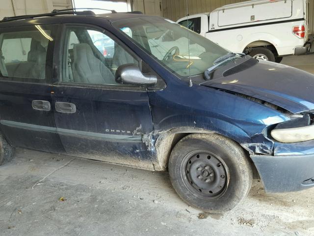 1C4GJ25B41B181496 - 2001 CHRYSLER VOYAGER BLUE photo 9