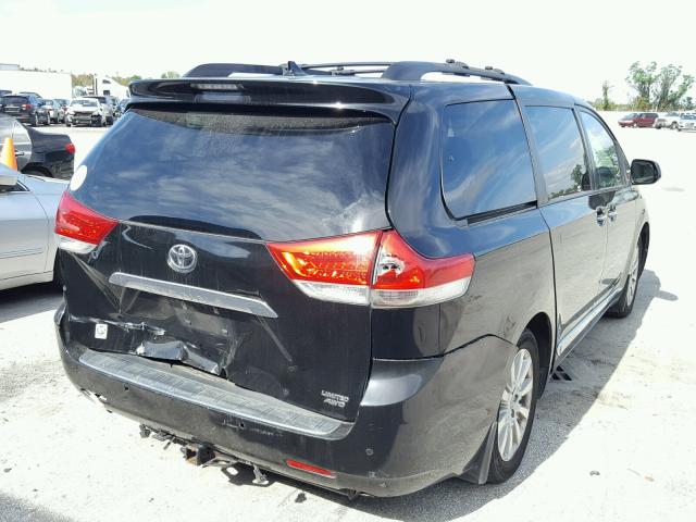 5TDDK3DC5BS018964 - 2011 TOYOTA SIENNA XLE BLACK photo 4