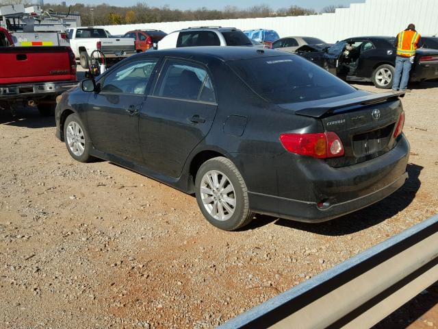 1NXBU40EX9Z120535 - 2009 TOYOTA COROLLA BA BLACK photo 3