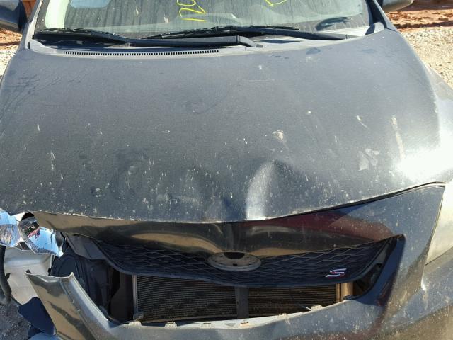 1NXBU40EX9Z120535 - 2009 TOYOTA COROLLA BA BLACK photo 7