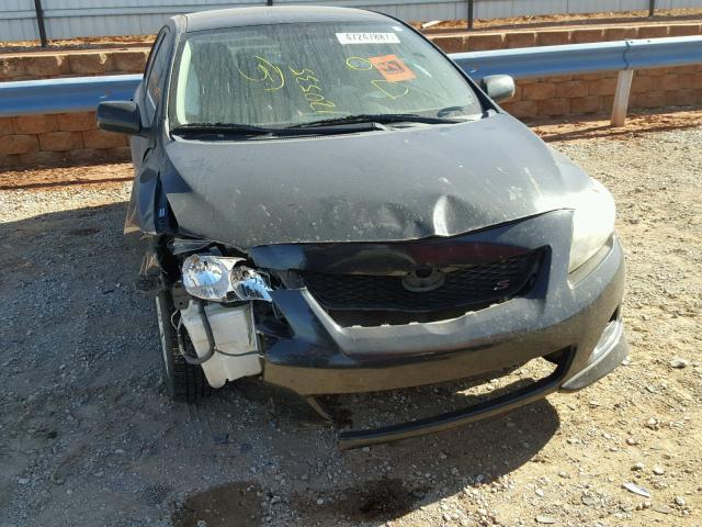 1NXBU40EX9Z120535 - 2009 TOYOTA COROLLA BA BLACK photo 9