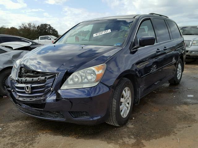 5FNRL38758B085349 - 2008 HONDA ODYSSEY EX BLUE photo 2