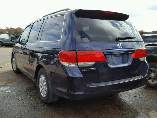 5FNRL38758B085349 - 2008 HONDA ODYSSEY EX BLUE photo 3