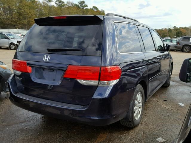 5FNRL38758B085349 - 2008 HONDA ODYSSEY EX BLUE photo 4