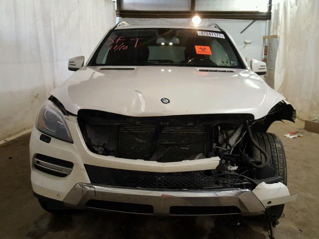 4JGDA5HBXDA122829 - 2013 MERCEDES-BENZ ML 350 4MA WHITE photo 9