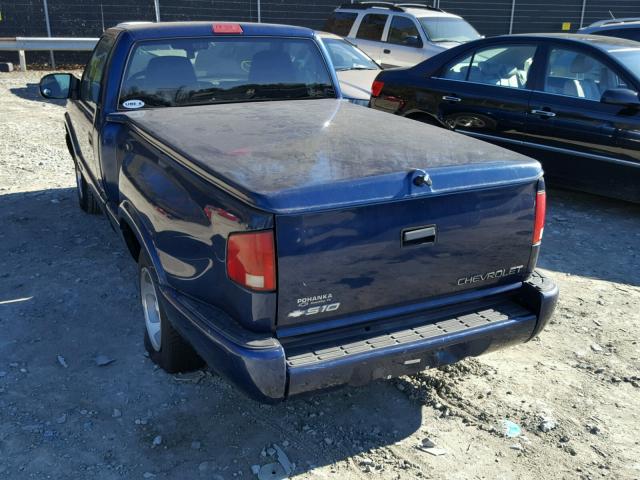 1GCCS145128128898 - 2002 CHEVROLET S TRUCK S1 BLUE photo 3