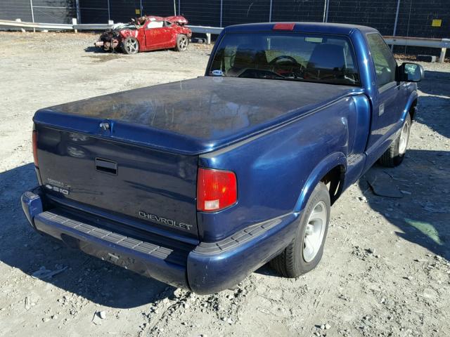 1GCCS145128128898 - 2002 CHEVROLET S TRUCK S1 BLUE photo 4