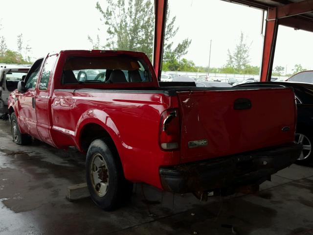 1FTSX20515EA39489 - 2005 FORD F250 SUPER RED photo 3